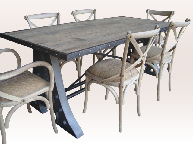 Industrial style dining table set