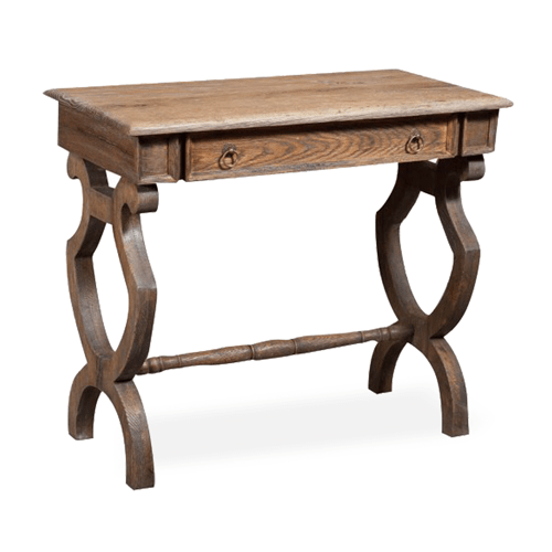 L 5617 Coffee table in oak wood with central drawers