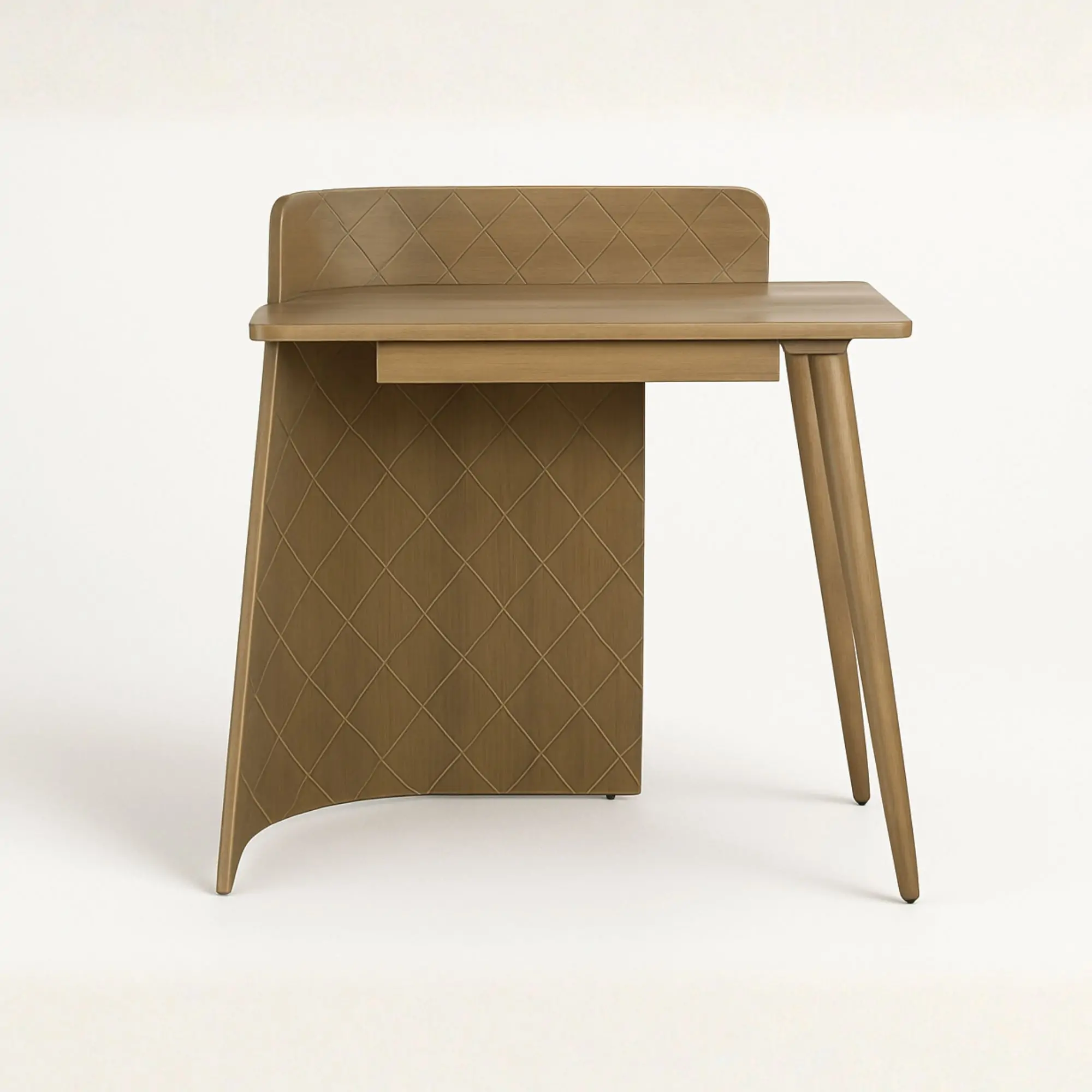 Ardena Mid-Century Modern Round Cubicle Study Desk for Home Office 1