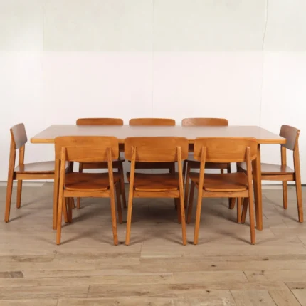 Solid Teak Wood Dining Room Set – Mid-Century Modern Dining Collection
