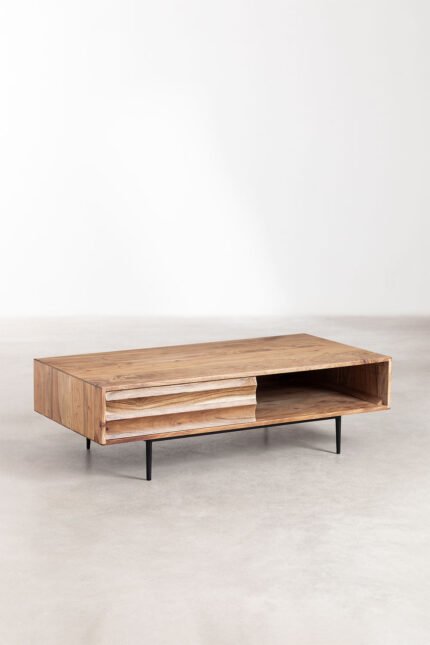 Premium Coffee Table – 1-Piece Solid Wood Modern Design for Living Rooms