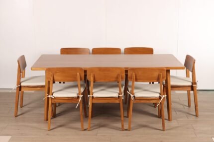 Premium Teak Wooden Dining Sets – 8 Chairs Included