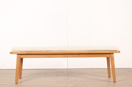 Premium Teak Wooden Bench – 100% Solid Wood Modern Minimalist Seating